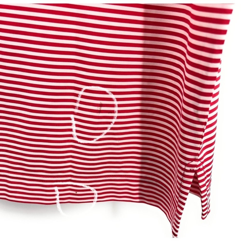 FootJoy Polo Shirt Mens L Red Striped FJ Golf Stretch - Picture 5 of 6